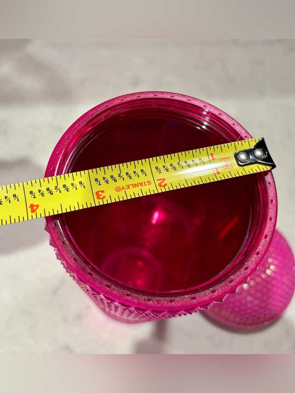 Starbucks 2023 Pink Iridescent Studded Tumbler 24oz Dome Lid Cold Cup 011167083 - Picture 7 of 7